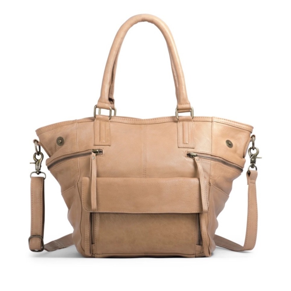Day & Mood Vintage Y2K Tan Leather Day Hannah Convertible Crossbody Bag $298